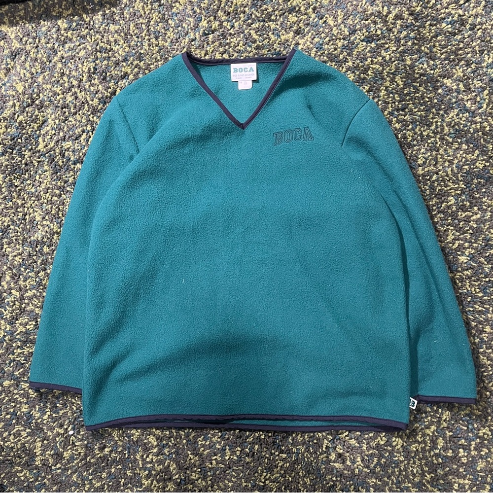 BOCA Vintage V-Neck Fleece Sweater (M/L)